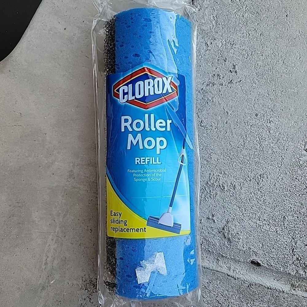 Clorox ROLLER MOP REFILL Anti-Microbial Protection Easy Slide Replacement Sponge